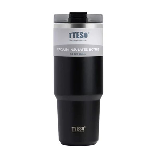 Tyeso Vacuum Insulated Tumbler 900ml - Stainless Steel with Straw