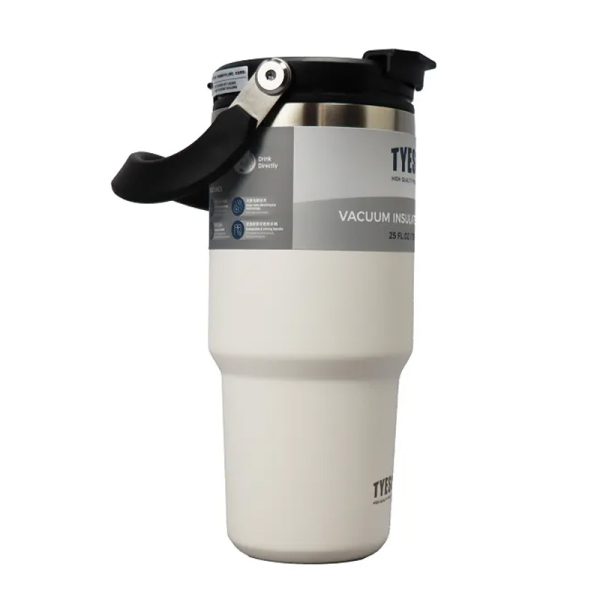 Tyeso Vacuum Insulated Tumbler 750ml - Stainless Steel with Straw